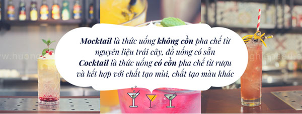 phân biệt cocktail mocktail