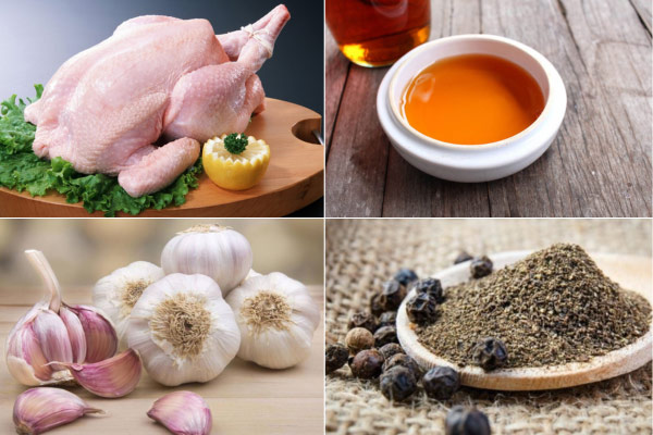 Nguyên Liệu Làm Gà Hấp Mắm Nhĩ