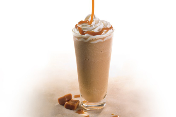 cà phê caramel ice blended