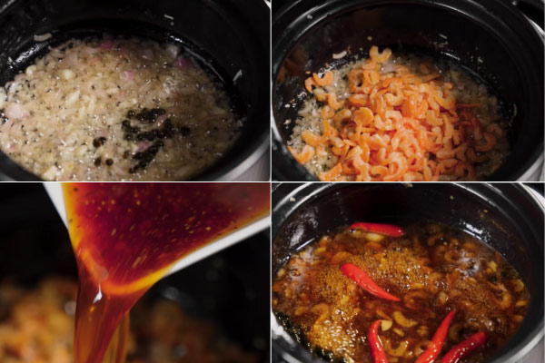 Chiên Tôm Khô Và Pha Nước Kho