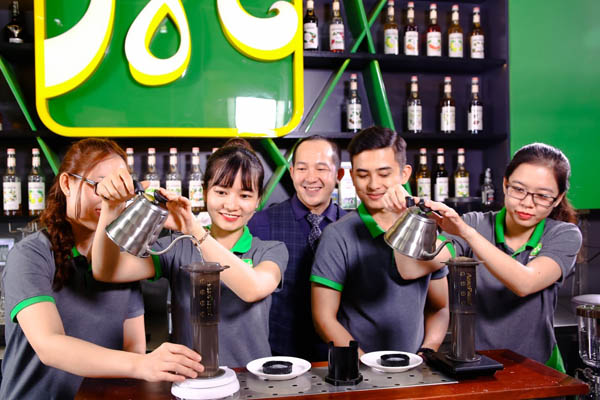 môi trường làm việc của barista