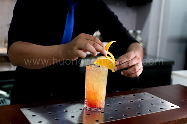 cách trang trí mocktail citrus cooler