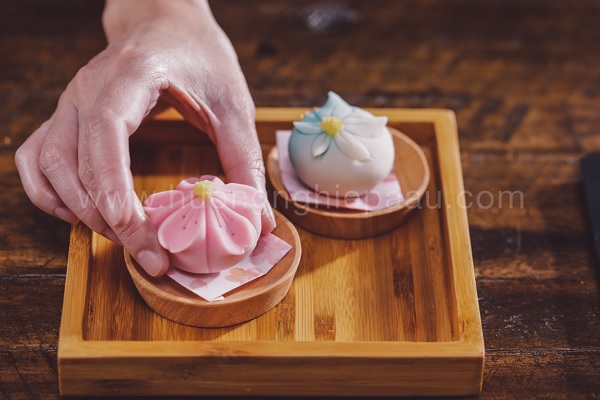 Học làm bánh wagashi 