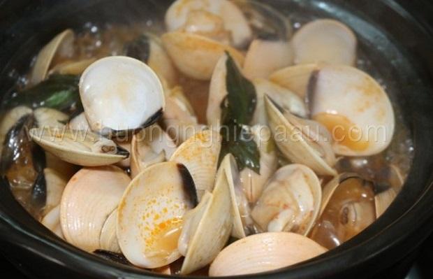 Không nên cho quá nhiều nước khi hấp nghêu Không nên cho quá nhiều nước khi hấp nghêu