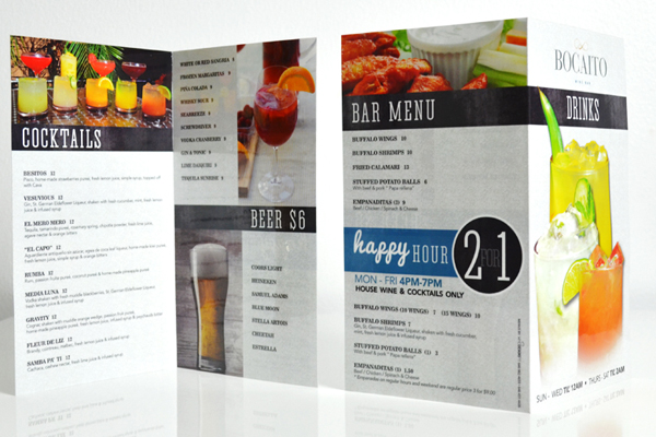 menu cafe take away