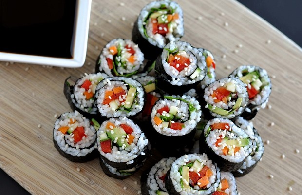 Món sushi chay đơn giản