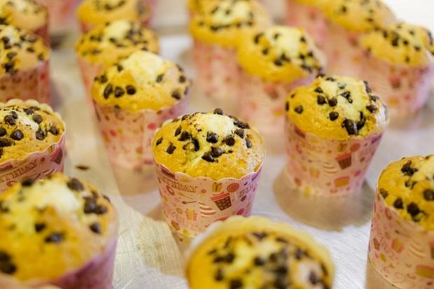 những phần bánh muffin hấp dẫn