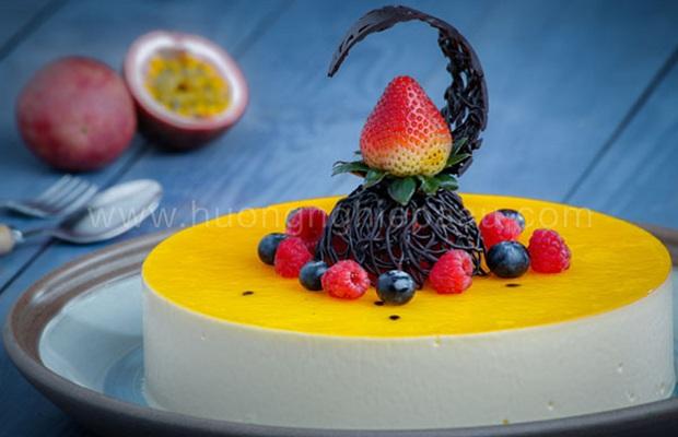 passion cheese mousse cake