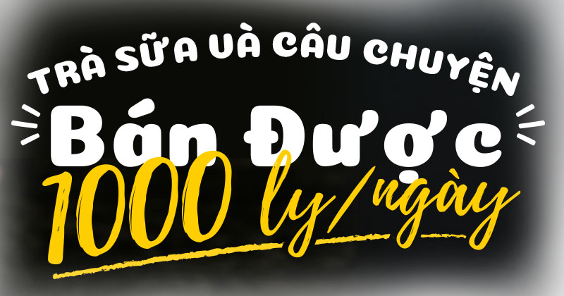 bán 1000 ly trà sữa