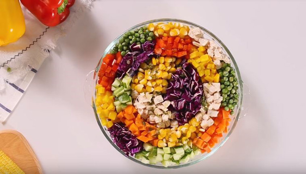 salad cầu vồng hấp dẫn
