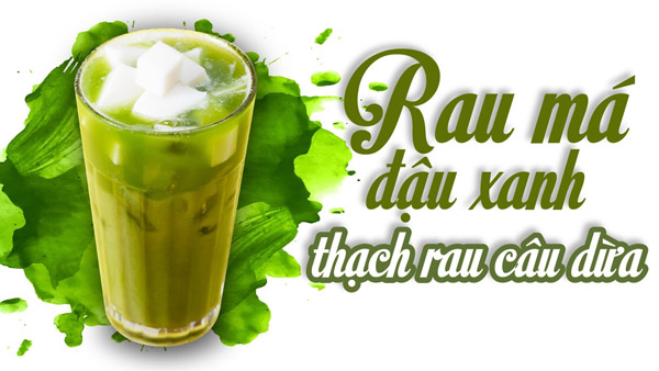 nước rau má đậu xanh