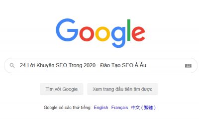 lời khuyên seo chuyên nghiệp 2020