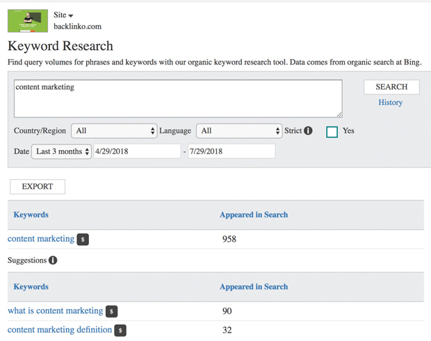 keyword research tool