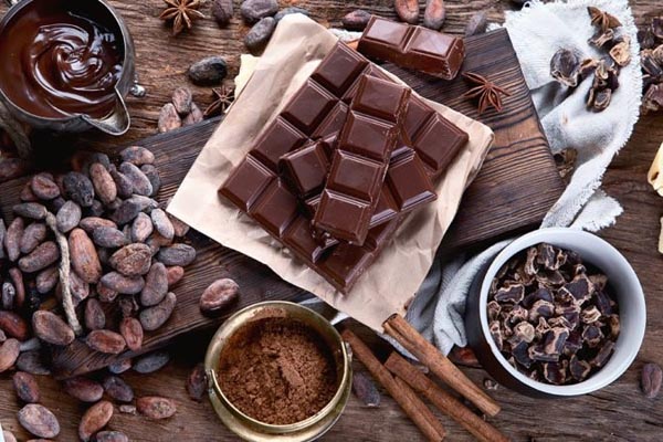 chocolate sản xuất từ bột ca cao