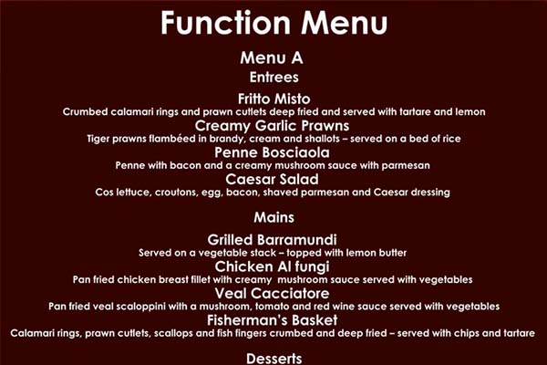 function menu