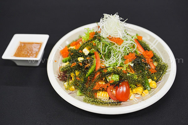 salad rong biển trứng tôm xốt shoyu