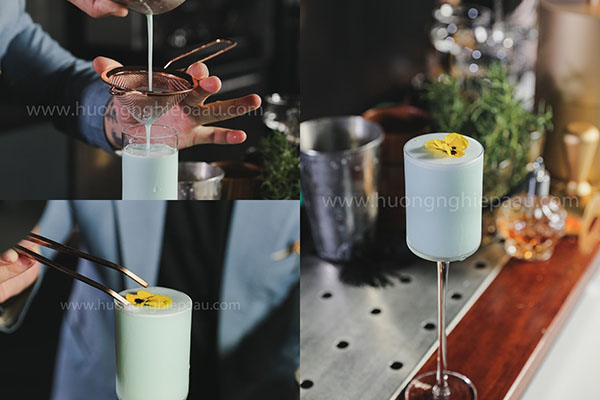 Ly cocktail được trang trí đơn giản 