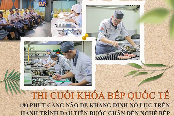 Buổi Thi Kết Thúc Khóa Học Bếp Quốc Tế