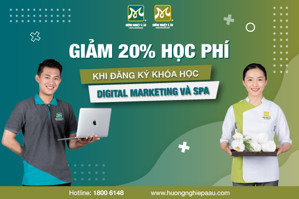 ưu đãi học phí spa & digital marketing