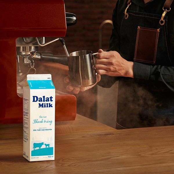 sữa tươi thanh trùng dalatmilk được nhiều thương hiệu lớn sử dụng