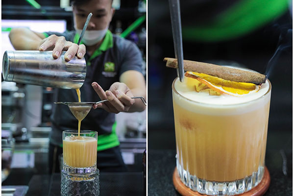 thực hành pha chế Cinorange cocktail