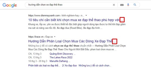 title tag bị cắt ngắn hiển thị