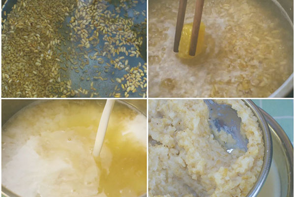Các bước nấu sữa gạo rang