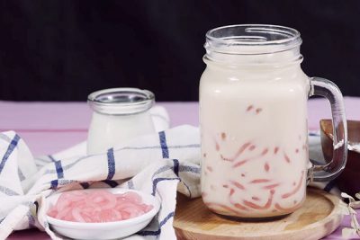 Trà sữa thơm béo kết hợp trân châu sợi