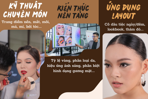 học nghề trang điểm 3 tháng HNAAu