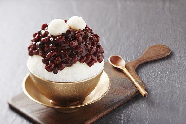 Món bingsu đậu đỏ truyền thống 