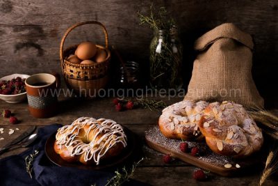 bánh mì hoa cúc bằng nồi chiên không dầu