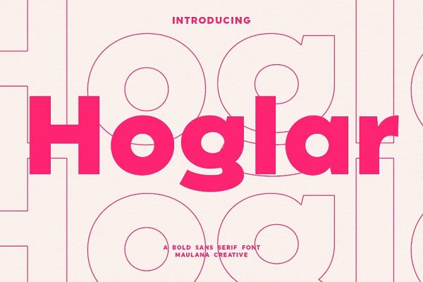 hoglar sans serif display typeface