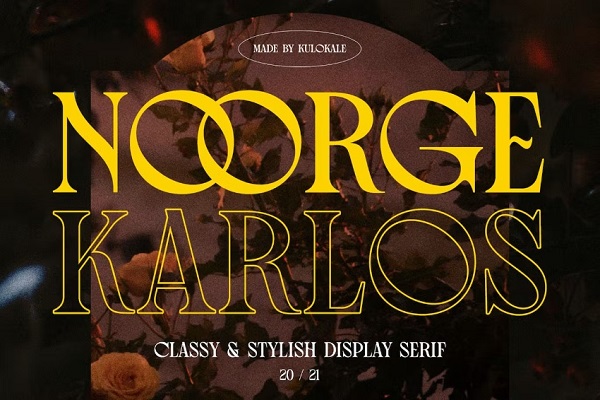 noorge karlos vintage display font