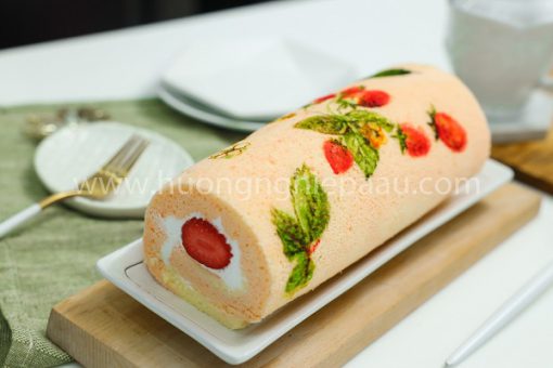 dạy làm roll cake vẽ hình