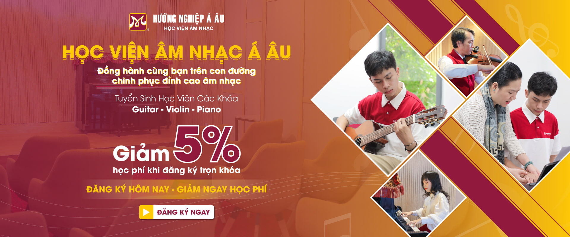 chương trình giảm học phí ngành âm nhạc