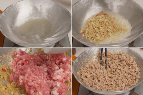 Làm mắm tép chưng thịt