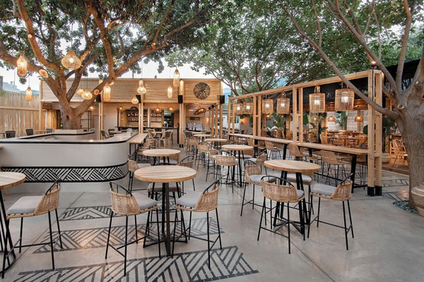 mô hình quán cafe vườn