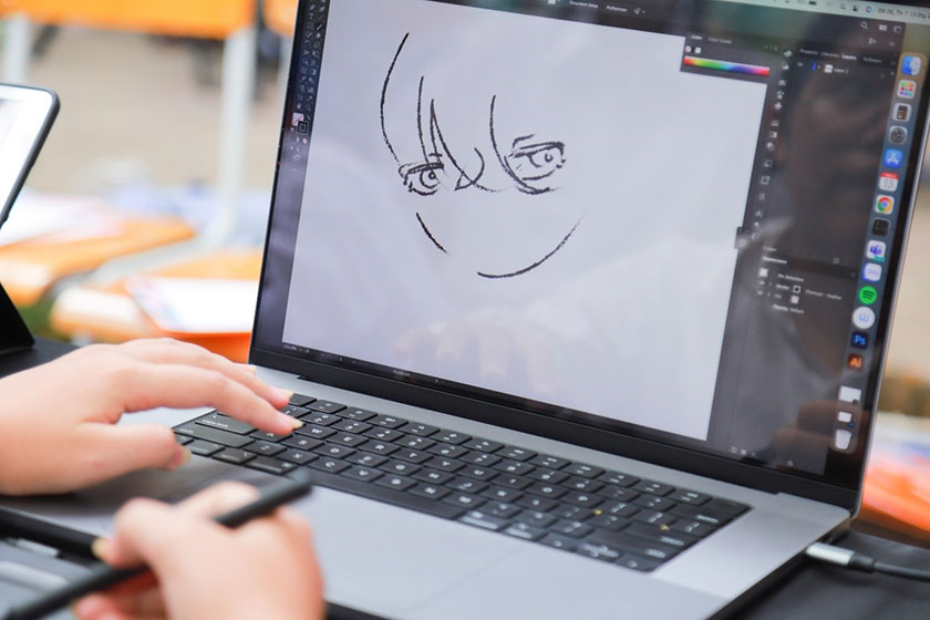 hình ảnh lớp học thực tế khóa học digital art for kids 11