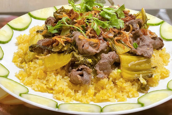 Cách Làm Cơm Rang Dưa Bò Chuẩn Vị Hà Nội