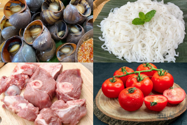 Nguyên liệu nấu bún ốc