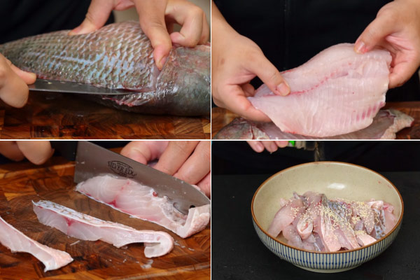 Sơ Chế Nguyên Liệu Nấu Bún Cá 