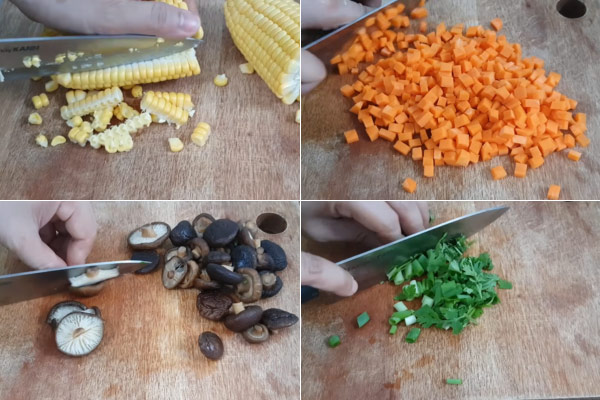 Sơ chế các nguyên liệu trước khi nấu súp