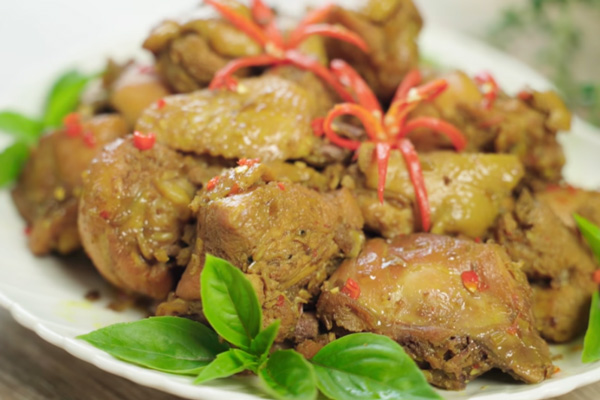 cách kho gà sả ớt