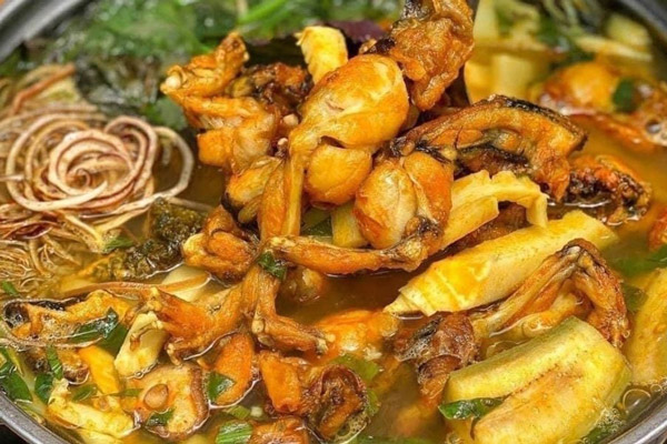 cách làm lẩu ếch măng cay