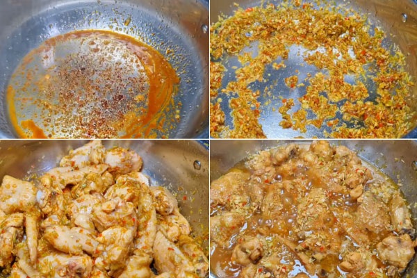 Gà kho sả ớt từ 15-20 phút là đã chín đều