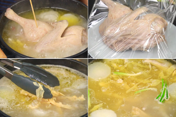 Khi ngan chín thì vớt ra để nguội