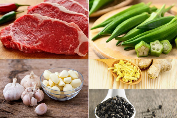 Nguyên Liệu Để Làm Đậu Bắp Xào Thịt Bò