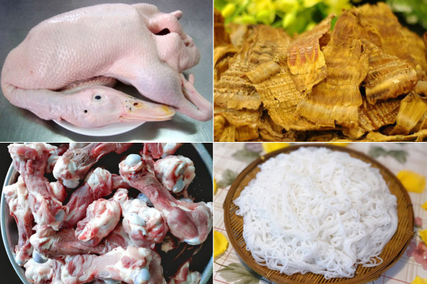 Nguyên Liệu Để Nấu Bún Ngan