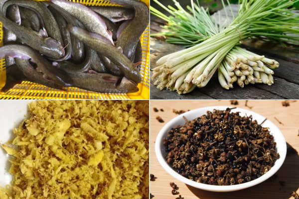 Nguyên Liệu Làm Cá Nheo Nướng Riềng Mẻ