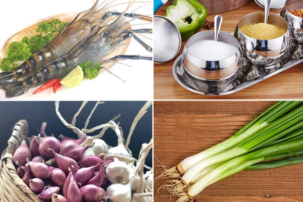 nguyên liệu làm tôm kho tàu